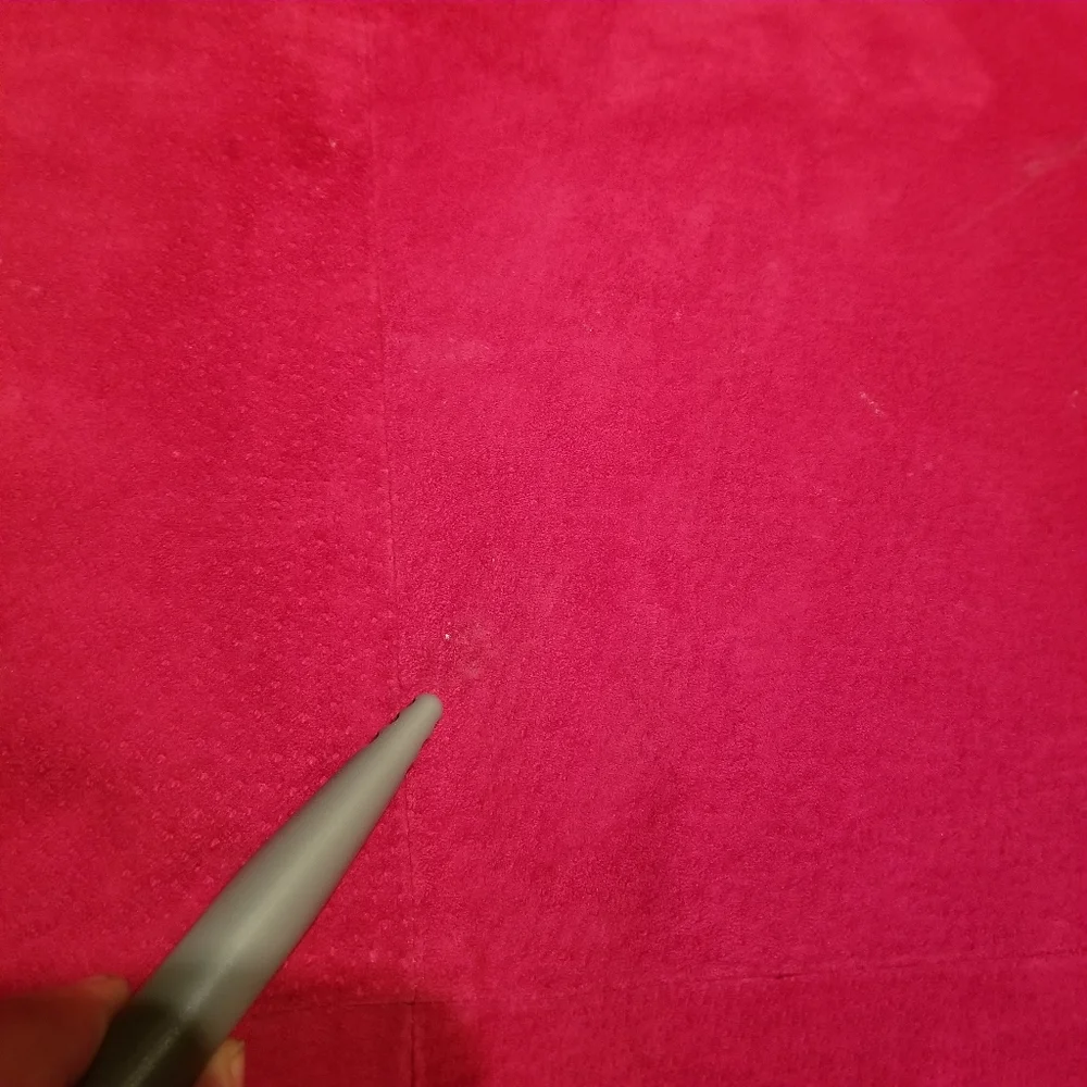 Vintage 70s Fuschia Suede Pencil Skirt Size Large - Picture 11 of 12